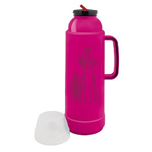 Garrafa Térmica 1 Litro Use Farroupilha Água Chimarrão Tereré Mate - Mor - Rosa