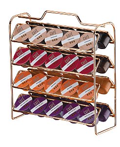 Organizador Porta 40 Cápsulas Café Três Corações Rosé Gold 1146rg - Future