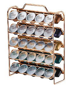 Organizador Porta 50 Cápsulas Café Nespresso Rosé Gold 1147rg - Future