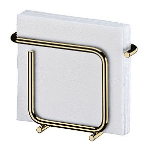 Porta Suporte Guardanapos Pequeno Aço Dourado Ouro - 1192DD Future