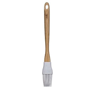 Pincel Culinário Bambu Silicone Confeitar Utensílio De Cozinha Marmorizado - Yoi