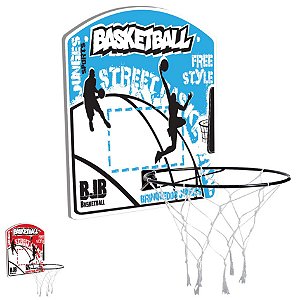 Tabela Basquete Mdf 9mm Aro Aço Reforçado 33cm Free Style - 137 Junges - Azul