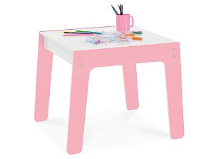 Mesa Mesinha Infantil Brinquedo Para Criança Mdf - Junges - Rosa