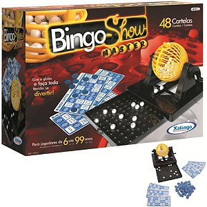 Jogo Bingo Master Show 48 Cartelas Dispenser Gaveta - 05198 Xalingo