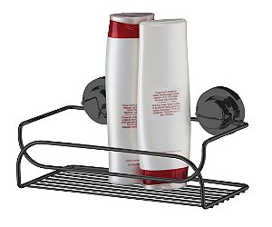 Suporte Prateleira Multiuso Porta Shampoo Preto Onix Com Ventosa 4050ox - Future