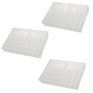 Kit 3 Box Organizador Plus Caixa Com Divisórias Maleta - Paramount