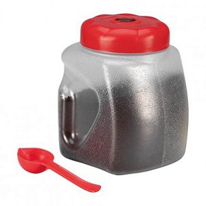 Pote Porta Café  2,2 Litros Plástico Com Colher Dosadora Cozinha - 435/3 Sanremo - Vermelho