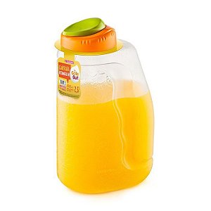 Garrafa Jarra 2,5L Plástico Agua Suco Retangular Geladeira Gole Gut - 767/40 Sanremo