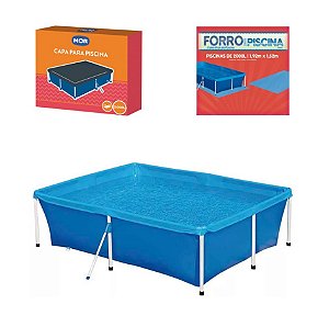 Kit Piscina Infantil 2000 Litros + Capa + Forro - Mor