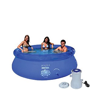 Kit Piscina Inflável Splash Fun 2400 Litros + Filtro Bomba 2.200l/h - Mor