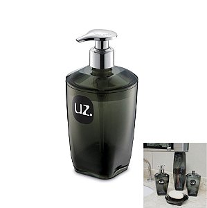 Dispenser Porta Sabonete Líquido Saboneteira Acessório Banheiro Premium - UZ522 Uz - Preto