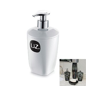 Dispenser Porta Sabonete Líquido Saboneteira Acessório Banheiro Premium - UZ522 Uz - Branco