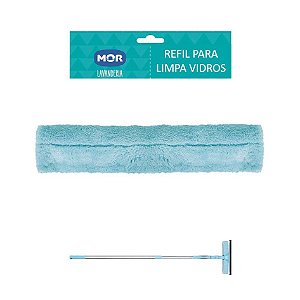 Refil para Limpa Vidros Extensível Microfibra - Mor