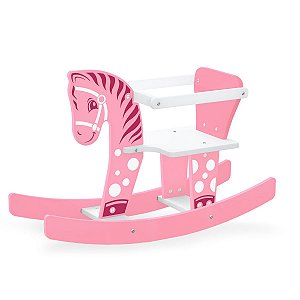 Cavalinho Cavalo Gangorra Madeira Mdf Balanço Bebê Infantil - 605 Junges - Rosa