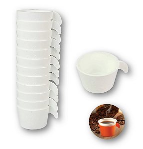 Conjunto Copete 12 Porta Copos Descartável Empilhável Cantinho Café Escritório Recepção Branco - AMZ