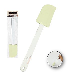 Espátula Pão Duro Culinária Silicone Confeitar Lambe Bolo Massas Salgados Cozinha - AMZ - Branco
