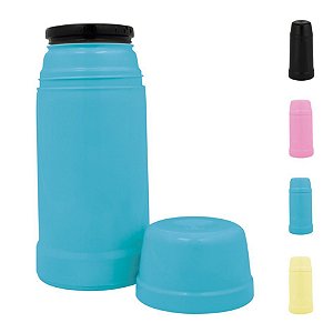 Garrafa Térmica Mini 250 Ml Infantil Bebe Chá Leite Café - Mor - Azul