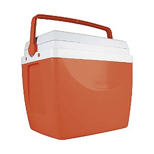 Caixa Térmica Cooler 34 L Com Alça Porta Copos Bebidas Alimentos - Mor - Laranja