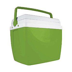 Caixa Térmica Cooler 34 L Com Alça Porta Copos Bebidas Alimentos - Mor - Verde claro