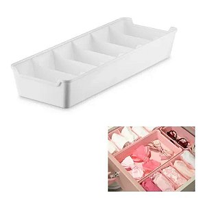 Organizador De Gaveta Plástico Multiuso Cozinha Armário Bancada - UZ383 Uz - Branco