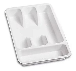 Separador De Talheres Médio Organizador Gaveta Divisor Utensílios Plástico - 3025 Taumer - Branco