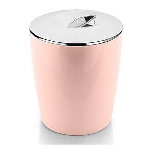 Lixeira 5 Litros Cromo Vitra Cesto De Lixo Banheiro Cozinha Lavabo - LX 550 Ou - Rosa Nude