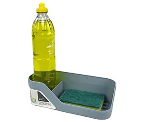 Organizador De Pia Porta Detergente Esponja Cozinha Trium - OP 500 Ou - Azul Glacial