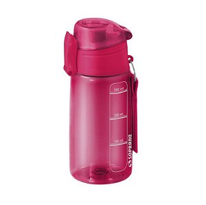 Garrafa Squeeze 550 ml com infusor Fitness Chá Água - Soprano - Fúcsia