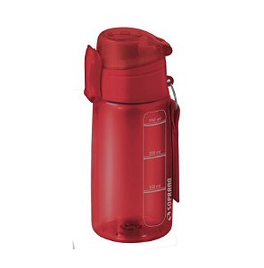 Garrafa Squeeze 550 ml com infusor Fitness Chá Água - Soprano - Vermelho