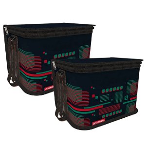 Kit 2 Bolsa Térmica Cooler 18 Litros  Alimentos Bebidas - Soprano - Vermelho