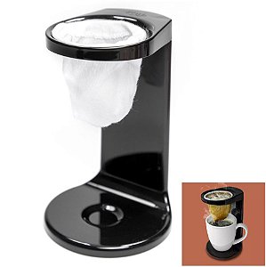 Passador De Café My Coffee Individual Coador Mini Cafézinho C/ 1 Refil - PC 1100Ou - Preto