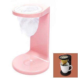 Passador De Café My Coffee Individual Coador Mini Cafézinho C/ 1 Refil - PC 1100Ou - Rosa