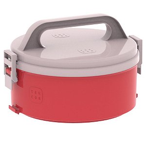 Marmita Térmica Marmitex Termoprato Com Divisória 1D Tekcor 1,5L  - Soprano - Vermelho