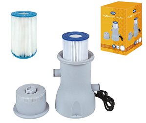 Kit Filtro Para Piscina Bomba Vazão 3.600 L/h Com 1 Refil Extra - Mor - 220v