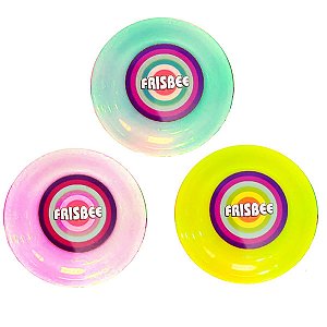 Kit 3 Discos de Frisbee Arremesso Voa Brinquedo Infantil Plástico Para Praia Camping - DA ONDA
