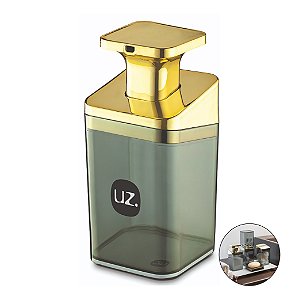 Dispenser Porta Sabonete Líquido Saboneteira Acessório Pia Banheiro Dourado - UZ545 Uz
