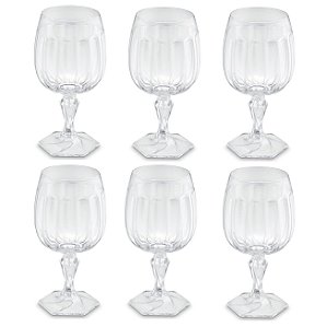 Kit 6 Taça Plástica Para Água Suco Chá Gin Festa 350ml Samba Transparente - Uz - Transparente