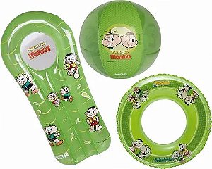 Kit Turma Da Monica Bola Prancha Boia Inflaveis Verde - Mor