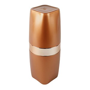 Suporte Porta Escova Dente Pasta Creme Dental Com Tampa Banheiro Rose Gold - 2701RG Future