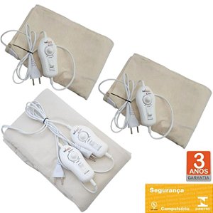 Kit Lençol Térmico Cama 1 Casal 138x188cm E 2 Solteiro 88x188cm Luxo 10 Temp - Sulterm - 220v