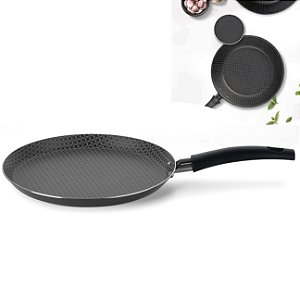 Frigideira Antiaderente Ø22cm Crepeira Panquequeira Tapioqueira Alumínio Para Cozinha - 55224 Multiflon - Chumbo