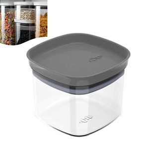 Pote Tampa Hermético 500ml Organizador Mantimentos Cozinha Block Chumbo OB 100 Ou - Chumbo