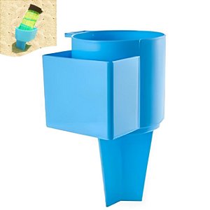 Suporte Plástico Porta Copo Lata Isopor e Celular De Praia Areia Azul - AMZ
