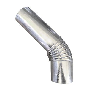 Curva 45 Graus 120mm Galvanizada Para Cano Fogão à Lenha Churrasqueira Lareira - N°3 AMZ