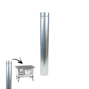Cano 50cm Em Aço Galvanizado 120mm Para Chaminé Fogão à Lenha Lareira - N°3 AMZ