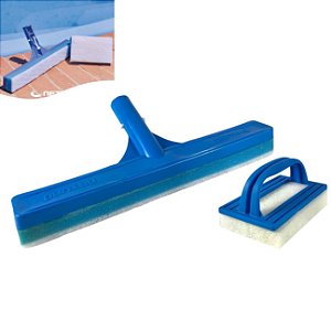 Kit Rodo Multiuso Esponja Limpa Borda De Piscina Parede Acessório Limpeza - Netuno