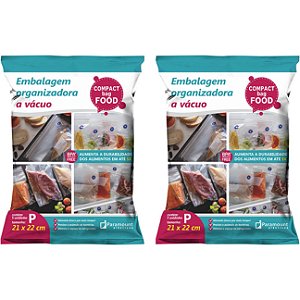 Kit 10 Saco A Vácuo P Organizador Para Alimentos Geladeira Freezer 21x22cm - Paramount