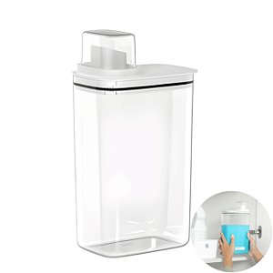 Dispenser Sabão Líquido Dosador 2,3 Litros Lavanderia Natural Branco - Flow DFW200BCF Ou