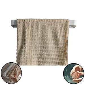 Porta Toalha Toalheiro 55cm de Parede Com Adesivo Bege - Eleve TPE100BGF Ou