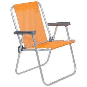Cadeira de Praia Alta Alumínio Lazy Sannet Laranja - 023511 Belfix